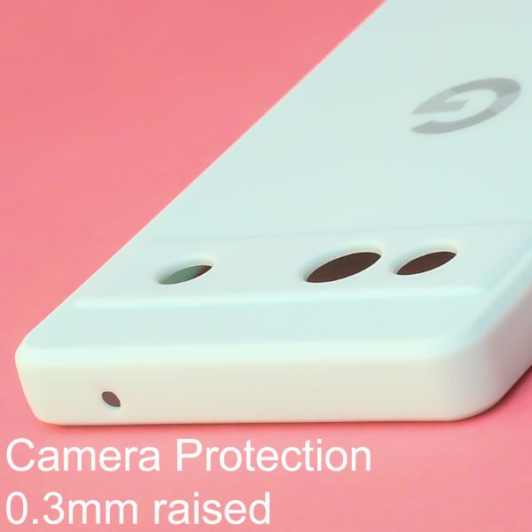 Light blue Candy Camera Silicone Case for Google Pixel 7