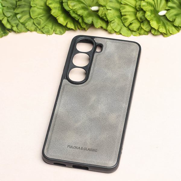 Grey Classic Leather Case for Vivo Y300