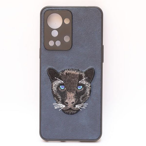 Dark Blue Leather Black Panther Ornamented for Oneplus Nord 2T