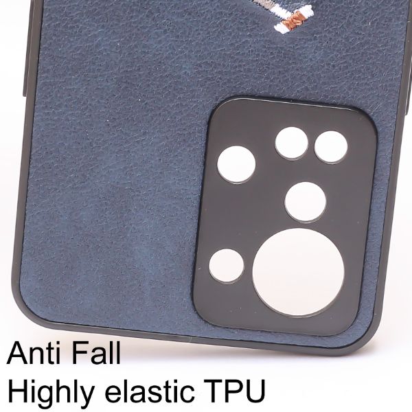 Dark Blue Leather Horse rider Ornamented for Oneplus Nord 2T