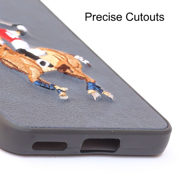 Dark Blue Leather Horse rider Ornamented for Oneplus Nord 2T