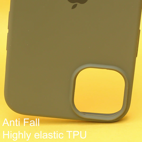 Olive Green Original Silicone case for Apple iphone 13