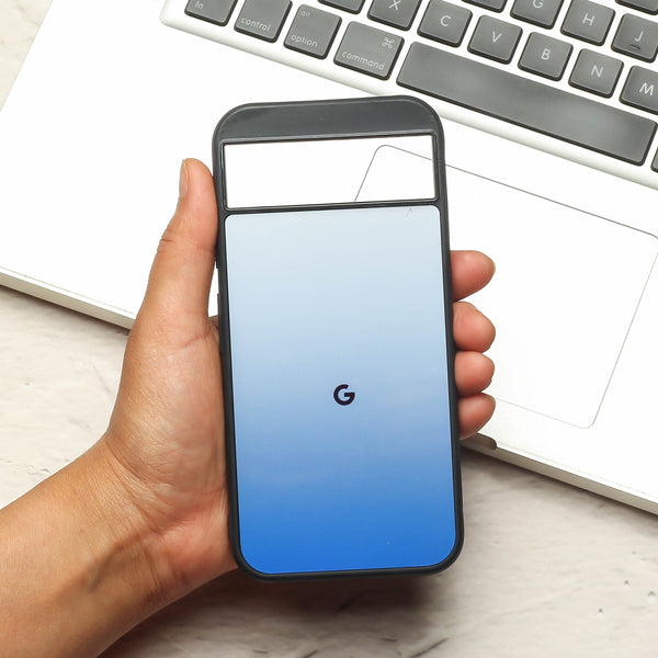 Blue Gradient metal back case for Google Pixel 8