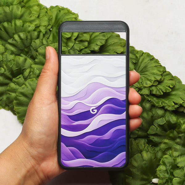 Purple Crest metal back case for Google Pixel 8A