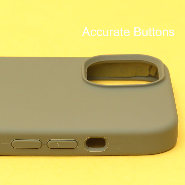 Olive Green Original Silicone case for Apple iphone 13