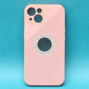 3D Pink Logo Cut Silicone case for Apple iphone 13