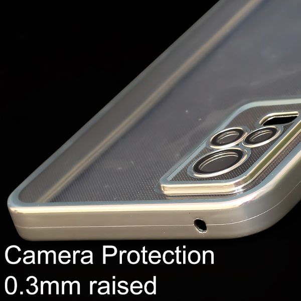 Gold 6D Chrome Logo Cut Transparent Case for Vivo V20