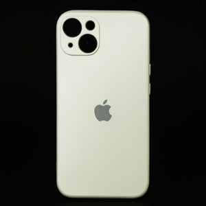 Cream Metallic Finish Silicone Case for Apple Iphone 14