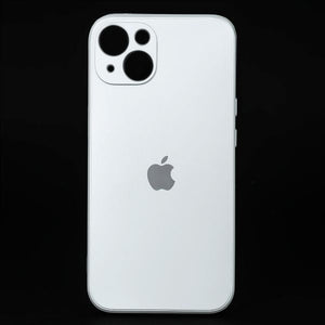 Silver Metallic Finish Silicone Case for Apple Iphone 14