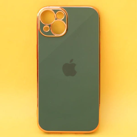 Green Finishble Gold ring Silicone case or Apple iPhone 14