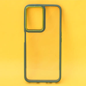 Dark Green Metal Safe Transparent Case for Vivo V23