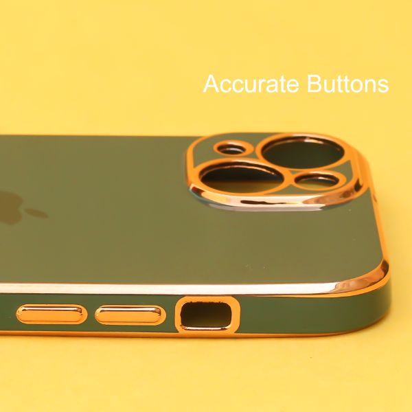 Green Finishble Gold ring Silicone case or Apple iPhone 14