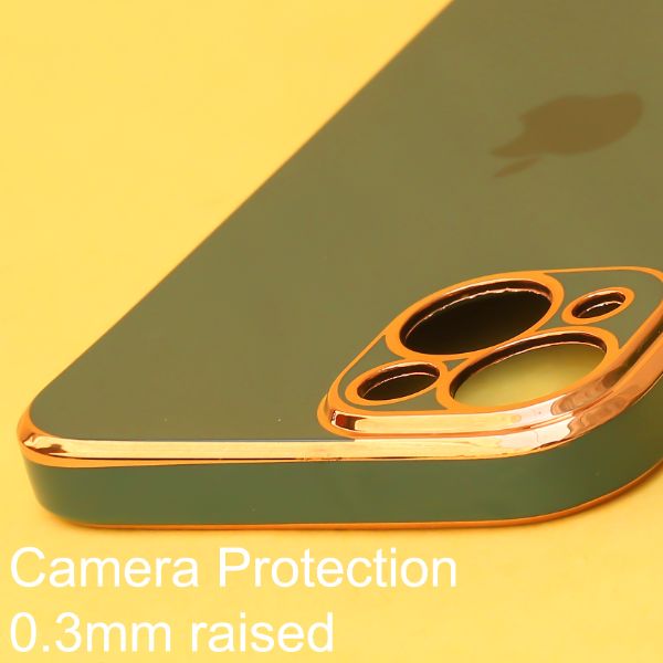 Green Finishble Gold ring Silicone case or Apple iPhone 14