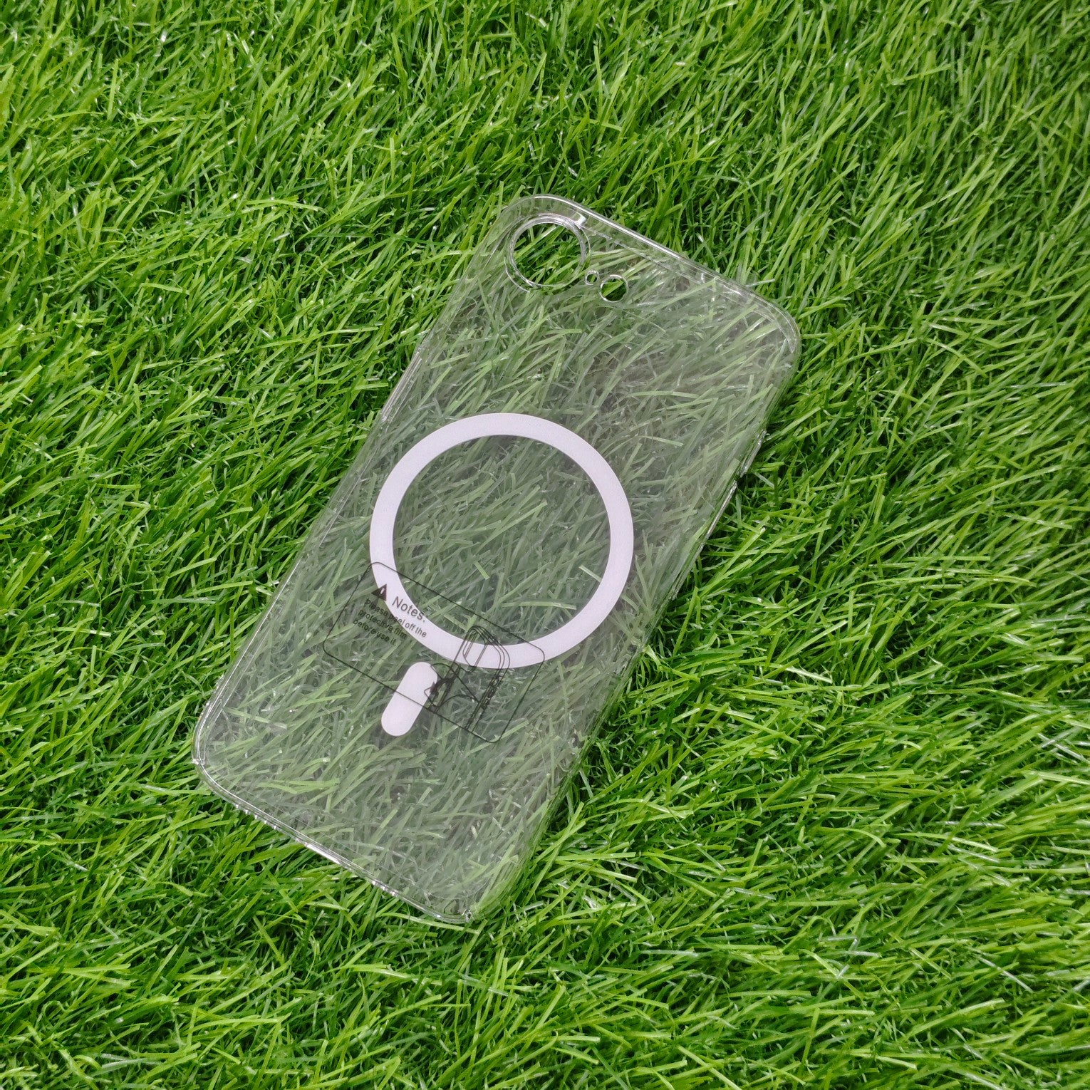 White Shine Magsafe Transparent Case for Apple Iphone 16E