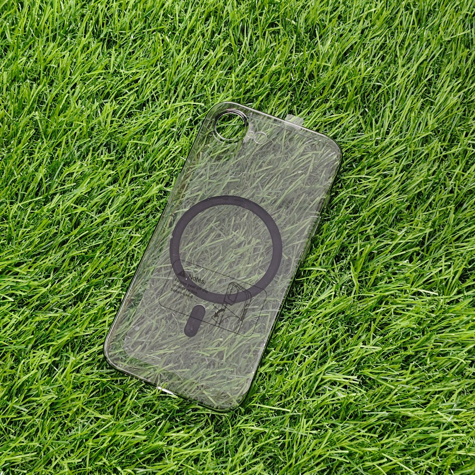 Black Shine Magsafe Transparent Case for Apple Iphone 16E