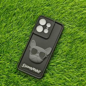 Black SHOUNENN BULLDOG Silicone case for Motorola Edge 50 Pro
