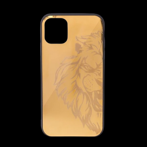 Golden Lion mirror Silicone Case for Apple Iphone 11