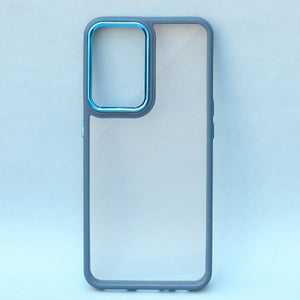 Dark Blue Metal Safe Transparent Case for Redmi Note 10 Pro Max