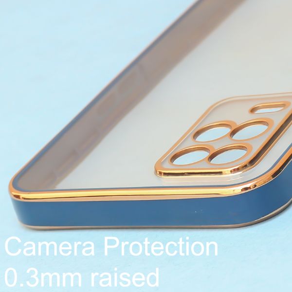 Blue Electroplated Transparent Case for Realme 8 5G