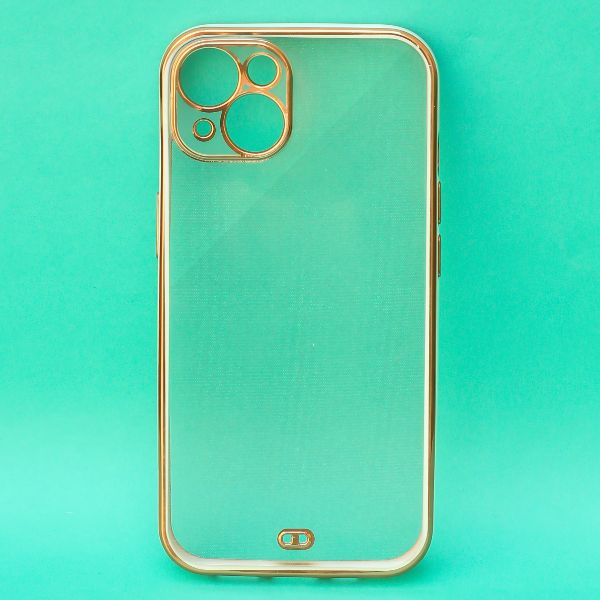 White Electroplated Transparent Case for Apple iphone 13