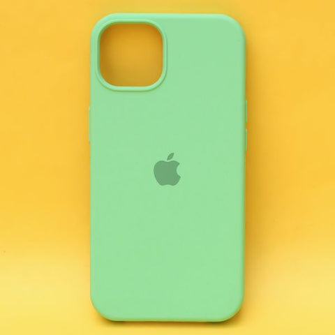 Neon Green Original Silicone case for Apple iphone 15 Plus