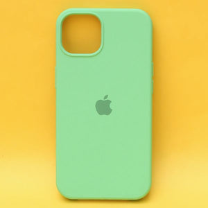 Light Green Original Silicone case for Apple iphone 14 Plus