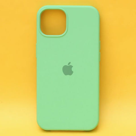 Light Green Original Silicone case for Apple iphone 14 Plus
