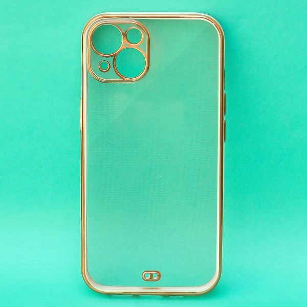 White Electroplated Transparent Case for Apple iphone 14 Plus