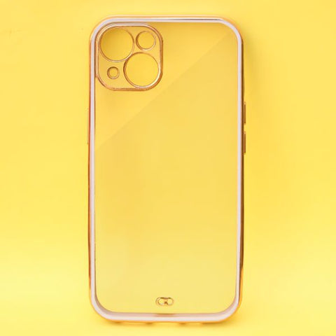 Rose Gold Electroplated Transparent Case for Apple iphone 13