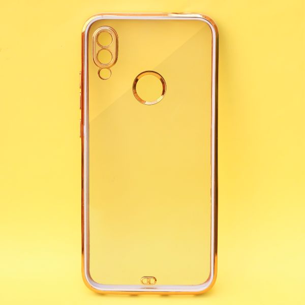 Purple Electroplated Transparent Case for Redmi Note 7 pro