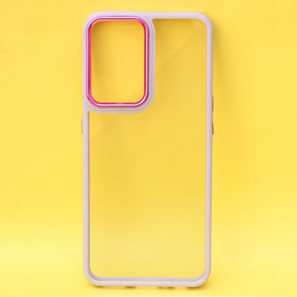 Purple Metal Safe Transparent Case for Oneplus 9r