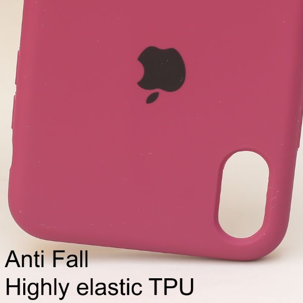 Dark Pink Original Silicone case for Apple iphone Xs Max