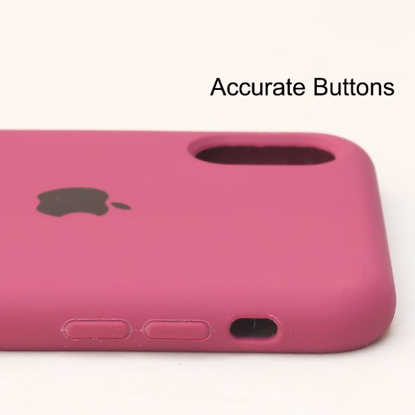 Dark Pink Original Silicone case for Apple iphone Xs Max