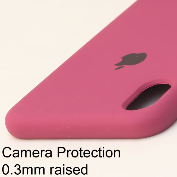 Dark Pink Original Silicone case for Apple iphone Xs Max