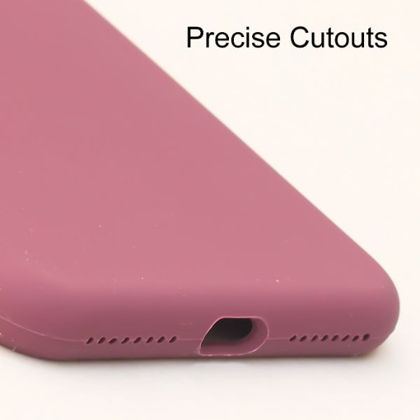 Dark Pink Original Silicone case for Apple iphone 8 Plus