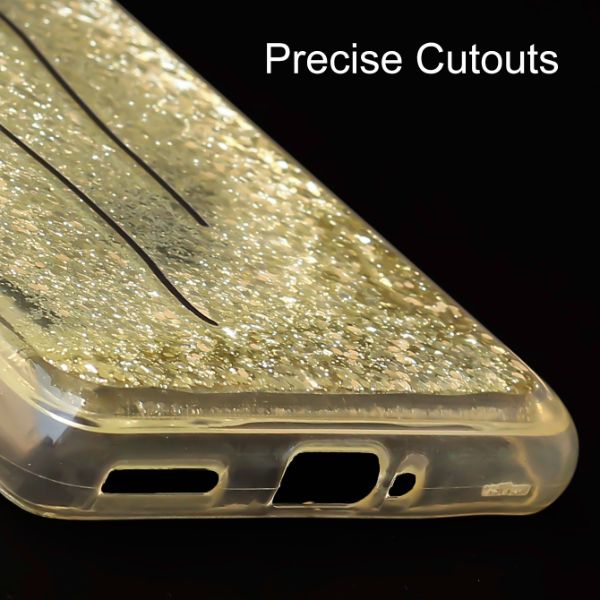 Golden Black bow glitter silicone case for Oneplus 8