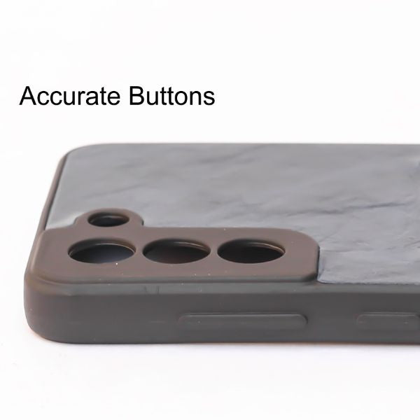 Dark Blue Leather Black Panther Ornamented for Samsung S23 5G