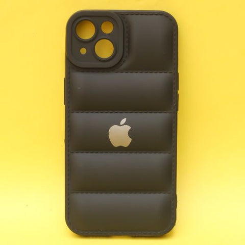 Black Puffon silicone case for Apple iPhone 15