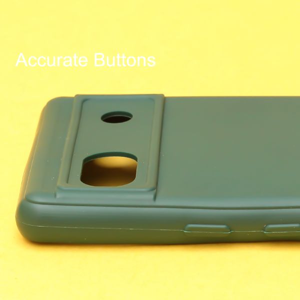 Dark Green Candy Logo Cut Silicone Case for Google Pixel 6A