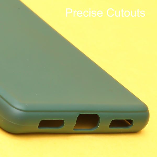Dark Green Candy Logo Cut Silicone Case for Google Pixel 6A