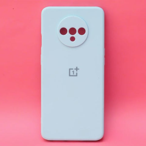 Light Blue Camera Original Silicone Case for Oneplus 7T