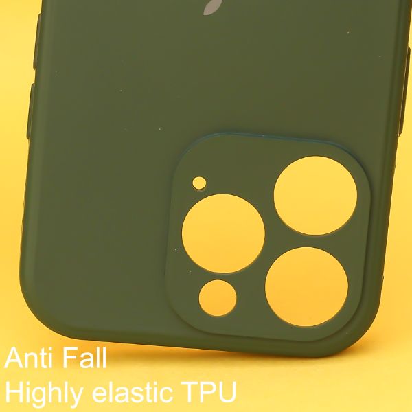 Dark Green Candy Silicone Case for Apple Iphone 15 Pro