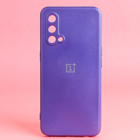 Violet Metallic Finish Silicone Case for Oneplus Nord CE