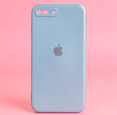 Blue Metallic Finish Silicone Case for Apple Iphone 7 Plus