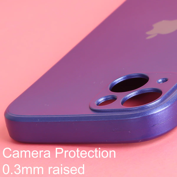 Violet Metallic Finish Silicone Case for Apple Iphone 13