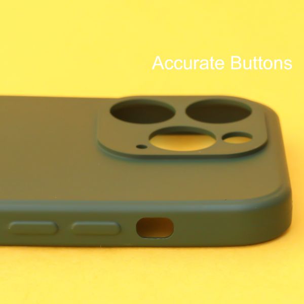 Dark Green Candy Silicone Case for Apple Iphone 15 Pro