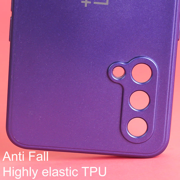 Violet Metallic Finish Silicone Case for Oneplus Nord CE
