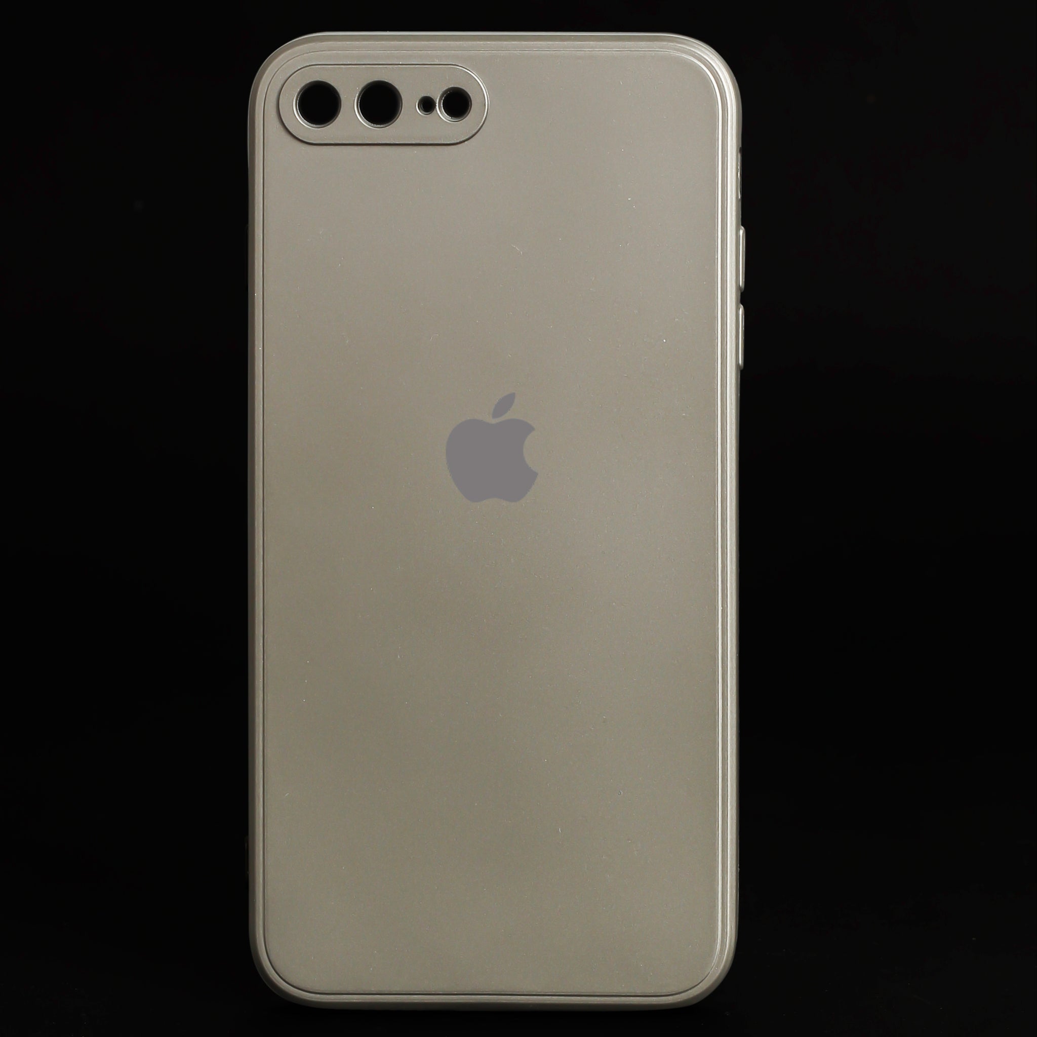 Dark Grey Metallic Finish Silicone Case for Apple Iphone 7 Plus
