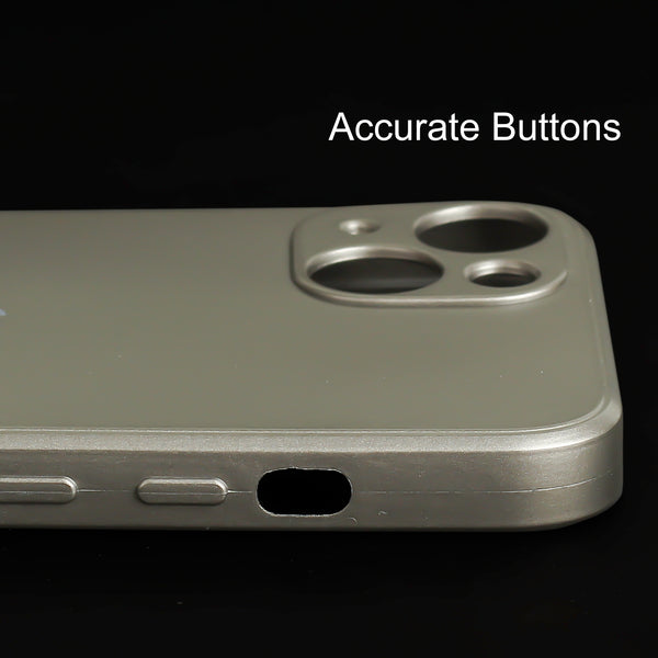 Dark Grey Metallic Finish Silicone Case for Apple Iphone 14