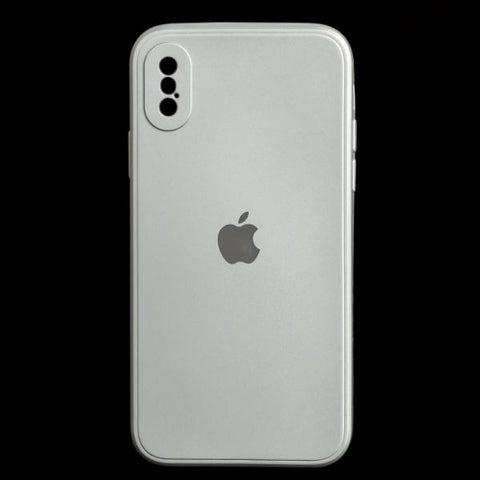 Silver Metallic Finish Silicone Case for Apple Iphone X/Xs